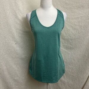 Green North Face Tank Top Size Large Women's Quick Dry Top Hiking Athletic